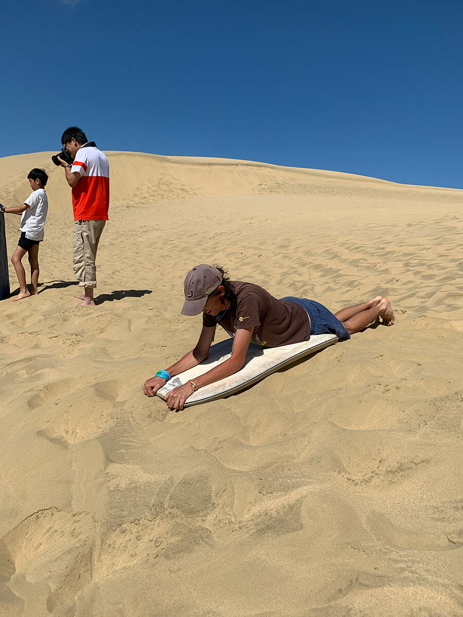 Sand boarding, 90 Mile Beach