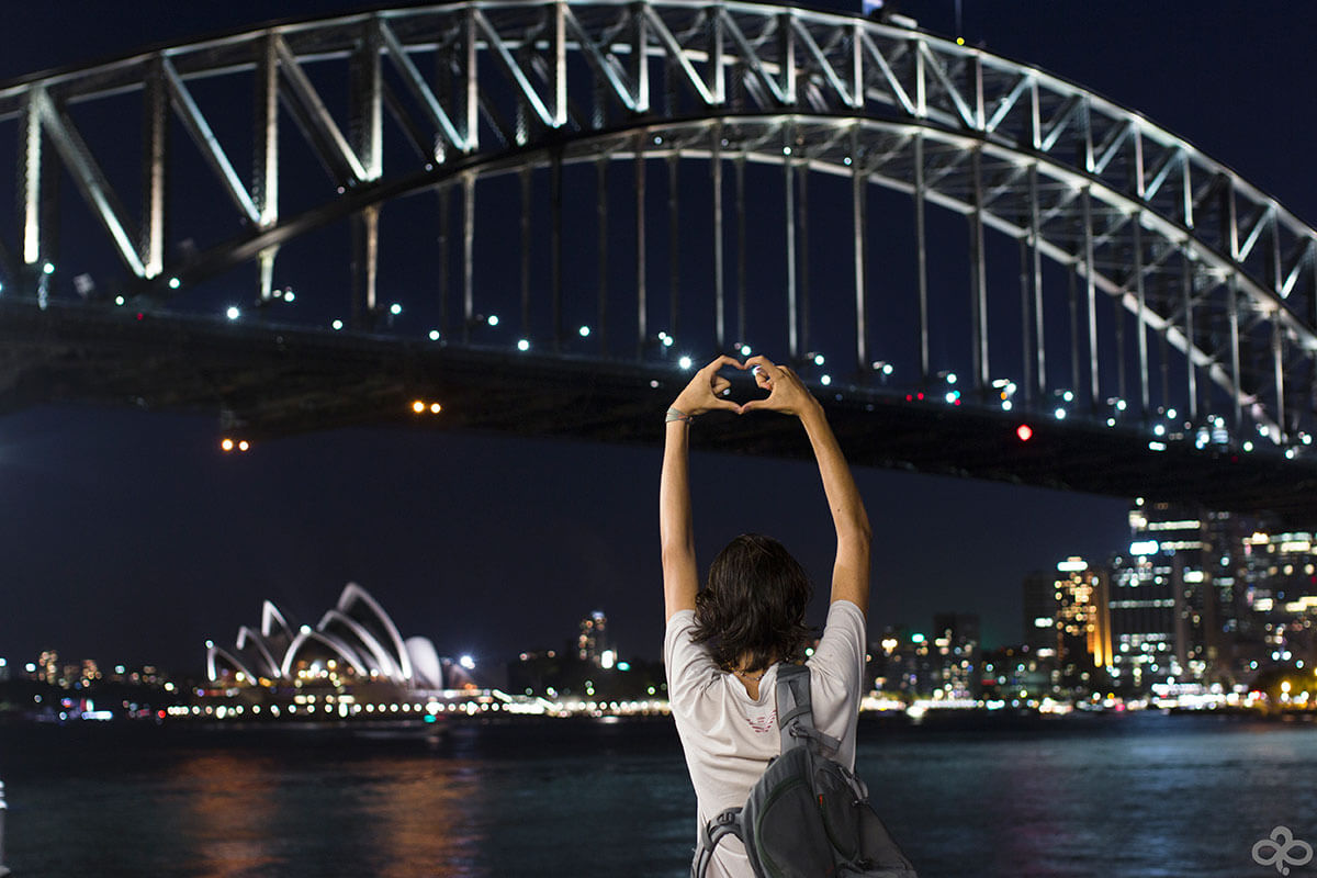 Admiring Sydney's skyline