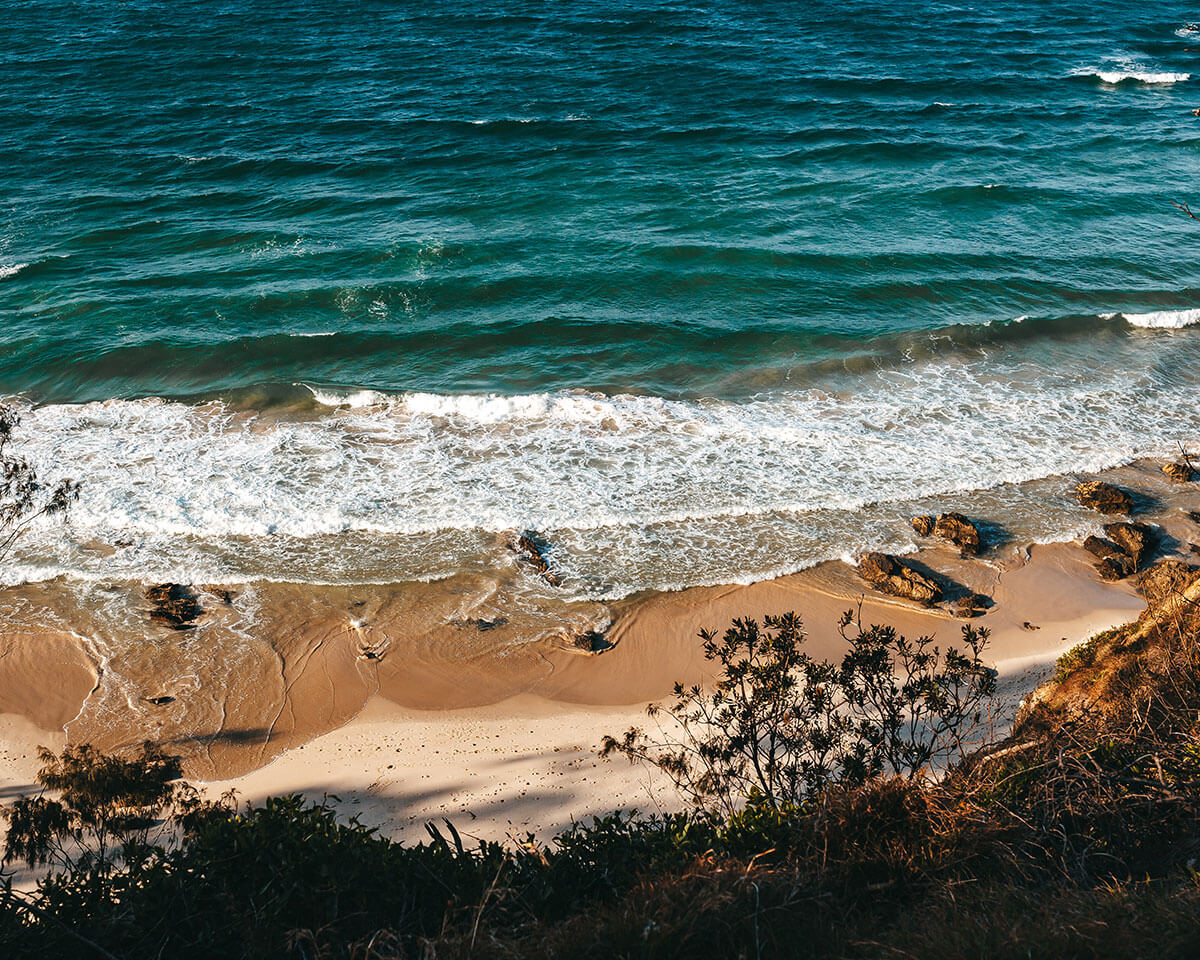 Overlooking the ocean in Byron Bay