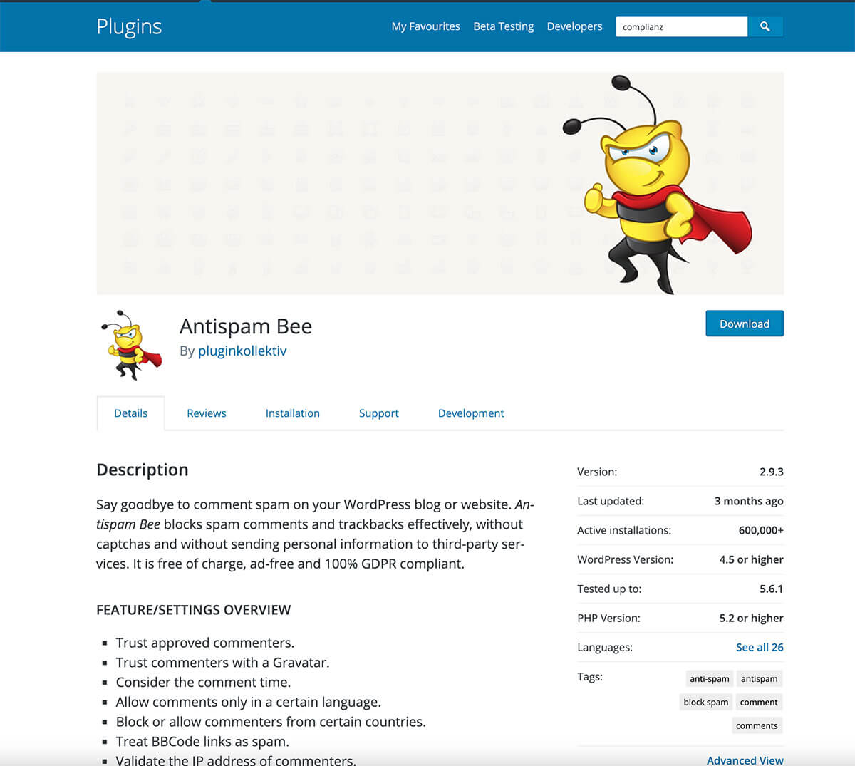 best wordpress plugins to use when starting a blog - antispam-bee
