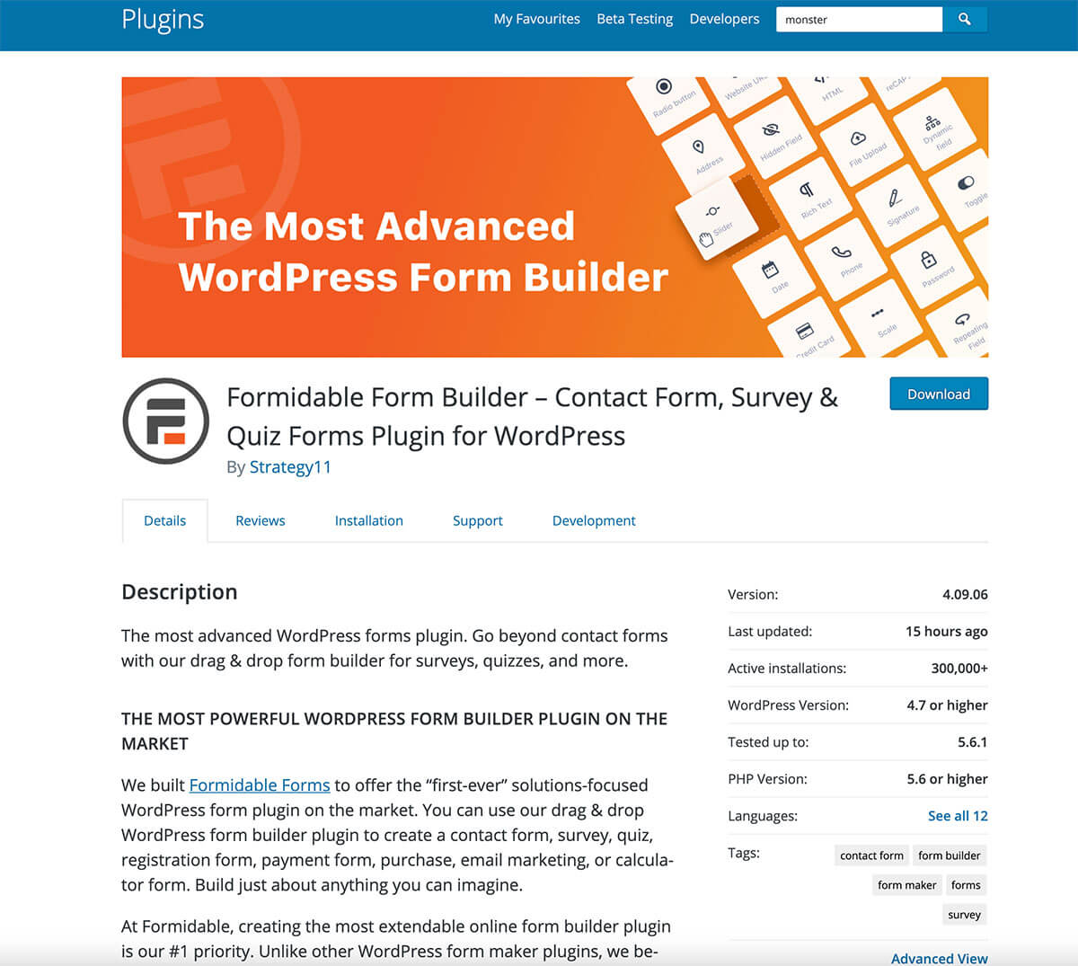 best wordpress plugins to use when starting a blog - formidable-form