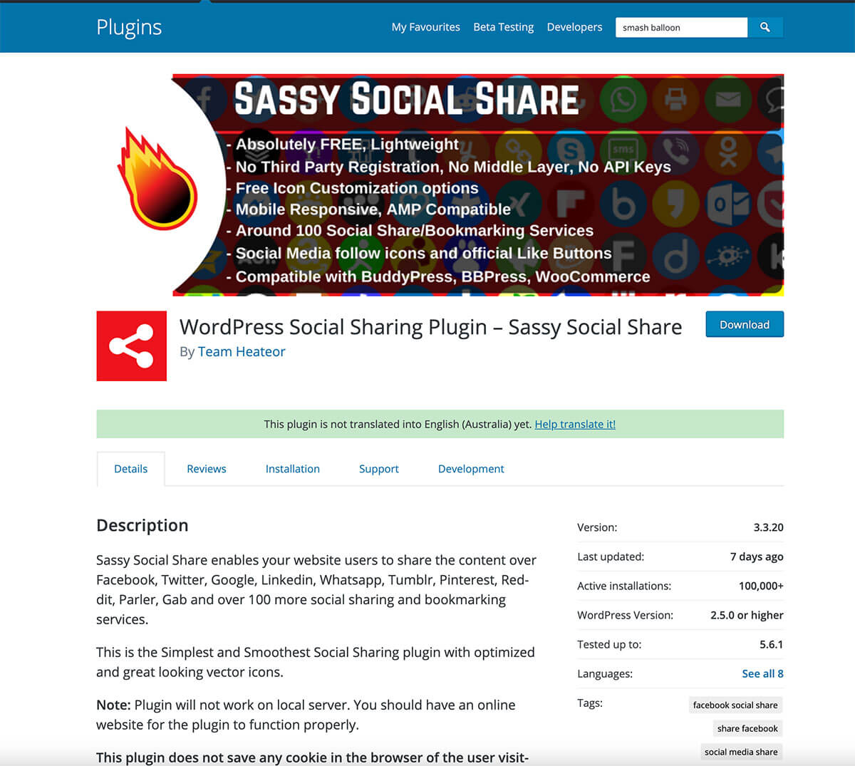 best wordpress plugins to use when starting a blog - sassy-social-share